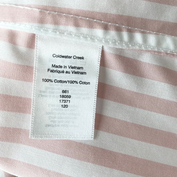 Goldwater Creek Womens 100% Cotton Shirts No-iron Long Sleeve Sz 10 - Picture 9 of 10